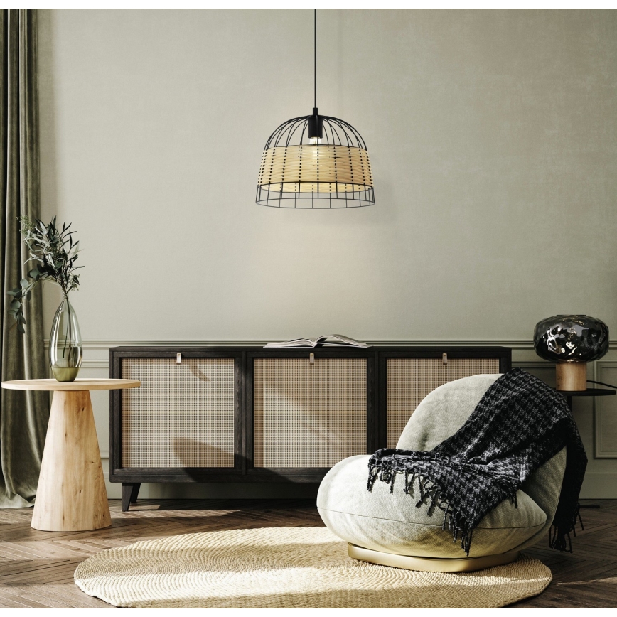 Eglo 55709 - Hängeleuchte ANWICK 1xE27/40W/230V Rattan