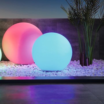 Eglo 55784 - LED RGBW Außenleuchte MONTEROLO-C 1xE27/9W/230V IP65 Ø 39 cm + Fernbedienung