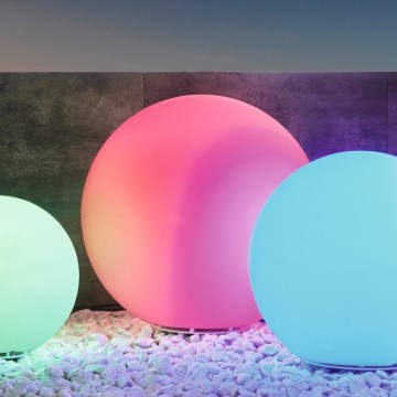 Eglo 55788 - LED-RGBW-Außenleuchte MONTEROLO-C 1xE27/9W/230V 2700-6500K IP65 d 50 cm + Fernbedienung