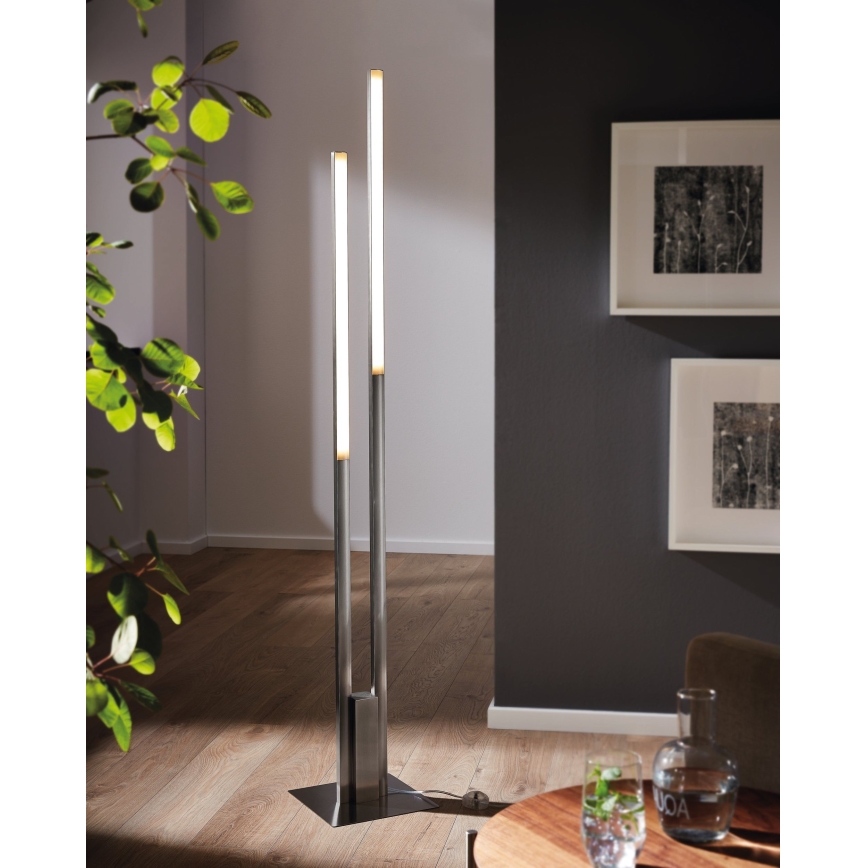 Eglo 55972 - LED RGBW dimmbare Stehlampe FRAIOLI-C LED/34W/230V 2700-6500K mattchrom + Fernbedienung