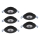 Eglo - 5er-Set LED-Einbauleuchte LED/4,9W/230V 2700/4000/6500K Ø 9 cm schwarz