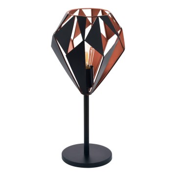 Eglo 62837 - Tischleuchte CARLTON PRO 1xE27/60W/230V schwarz