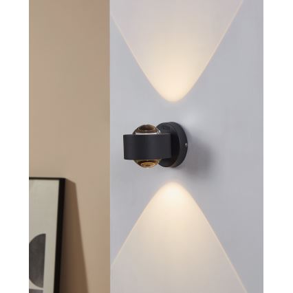 Eglo 64496 - LED-Wandleuchte ONO PRO 2xLED/2,5W/230V Anthrazit