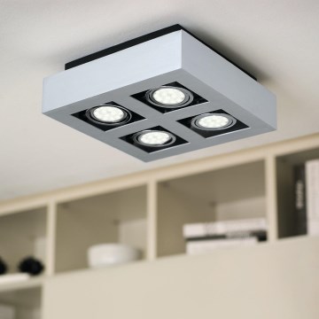 Eglo 64697 - LED-Strahler LOKE PRO 4xGU10/5W/230V 3000K matt Chrom