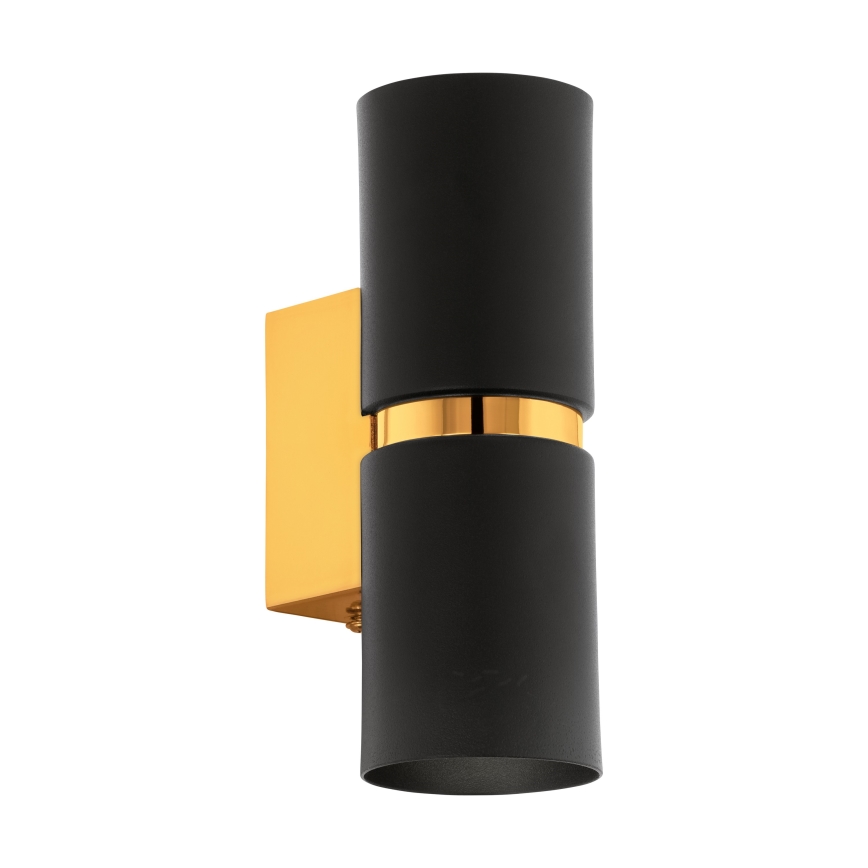 Eglo 64795 - LED-Wandleuchte PASSA PRO 2xGU10/3,3W/230V 3000K schwarz/golden