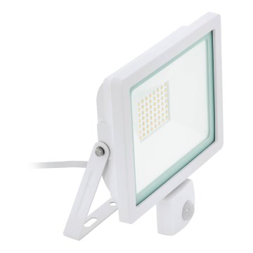 Eglo 64877 - LED-Strahler mit Sensor FILETTI LED/50W/230V 3000K IP44 weiß