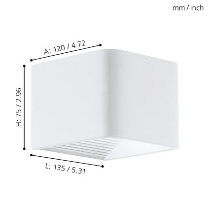 Eglo 65043 - LED-Outdoor-Wandleuchte DONINNI PRO LED/5W/230V IP44 weiß