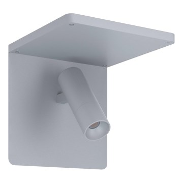 Eglo 67564 - LED-Wandleuchte mit Ablage CIGLIE LED/8,1W/230V grau