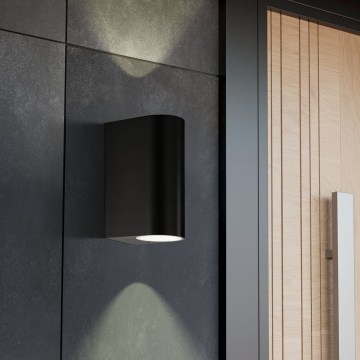 Eglo 74068 - Außenwandleuchte SCOGLIERA-E 2xGU10/5W/230V IP44 schwarz