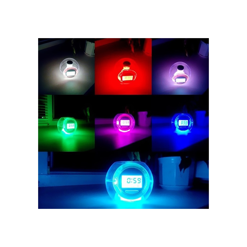 Eglo 75209 - LED-leuchtender Wecker ALARM CLOCK 3xAAA