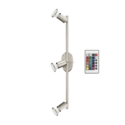 Eglo 75385 - Dimmbarer LED-RGB-Strahler BUZZ-C 3xGU10/4W/230V + Fernbedienung