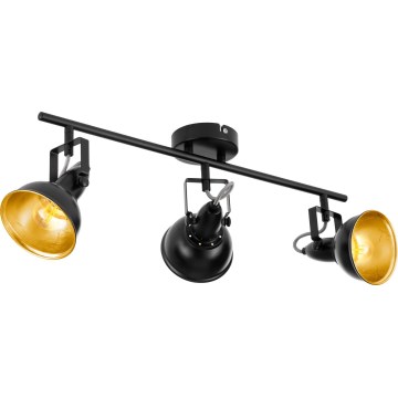 Eglo 75513 - Deckenstrahler THORNTON 3xE14/28W/230V schwarz/gold