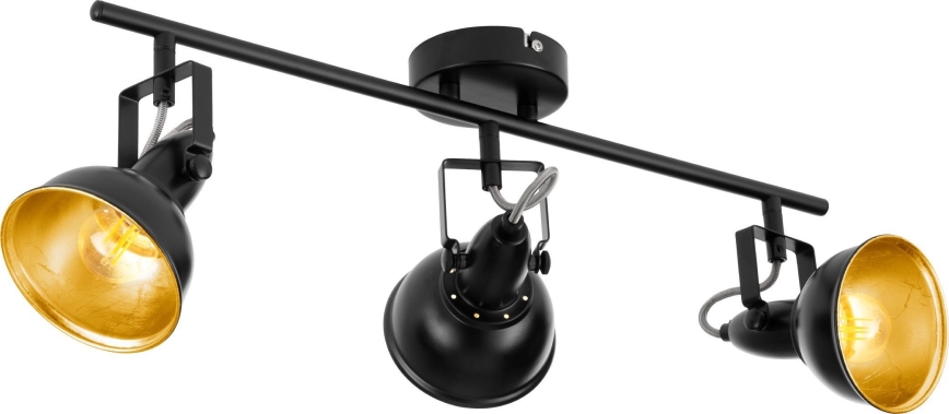Eglo 75513 - Deckenstrahler THORNTON 3xE14/28W/230V schwarz/gold