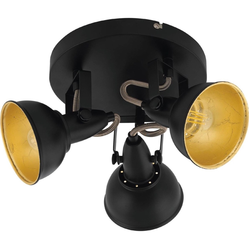 Eglo 75514 - Deckenstrahler THORNTON 3xE14/28W/230V schwarz/gold
