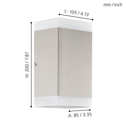 Eglo – LED Auβen-Wandbeleuchtung 2xGU10/4,6W/230V IP44