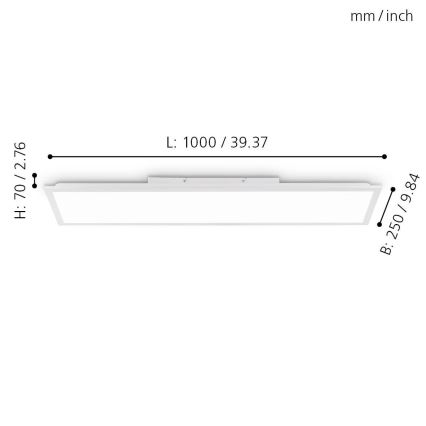 Eglo – Dimmbares LED-Panel LED/25W/230V 2700-5000K + Fernbedienung