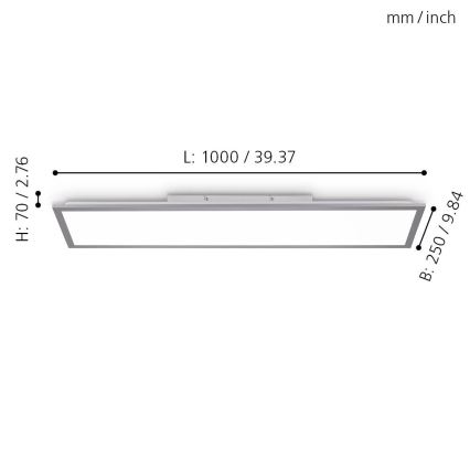 Eglo – Dimmbares LED-Paneel LED/25W/230V 2700-5000K + Fernbedienung