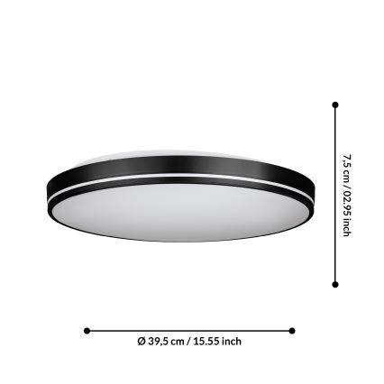 Eglo – Dimmbare LED-Deckenleuchte LED/22W/230V 3000-6500K + Fernbedienung