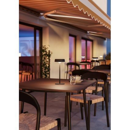 Eglo - Dimmbare, solaraufladbare Touch-Tischlampe LED/3W/5V 3000-6000K 1800 mAh IP44 schwarz