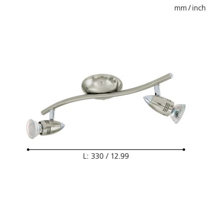 Eglo 78023 - LED-Strahler MAGNUM 2xGU10/3W/230V 3000K matt Chrom