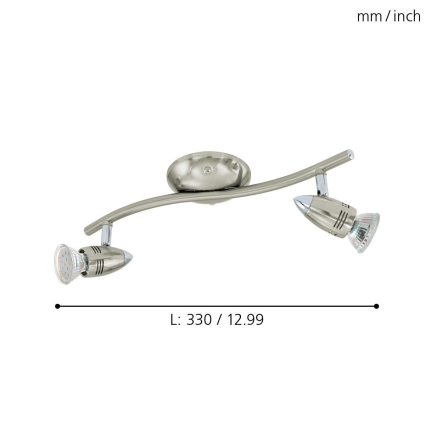 Eglo 78023 - LED-Strahler MAGNUM 2xGU10/3W/230V 3000K matt Chrom