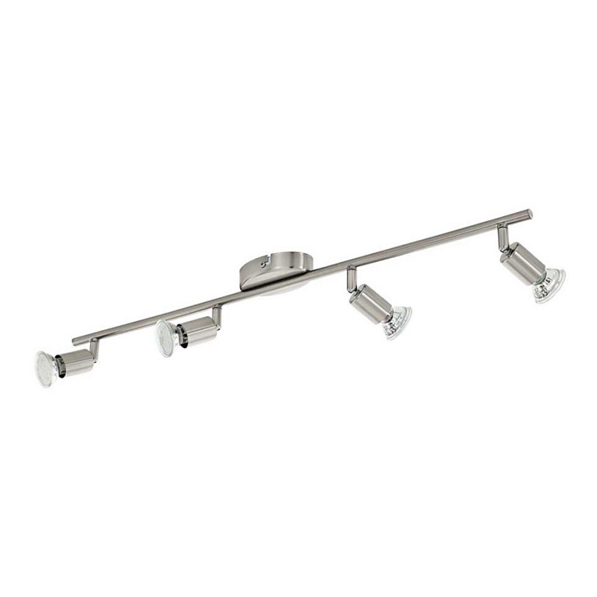 EGLO Tabbio Spotleuchte – Chrom, 4x GU10, Inkl. LED-Lampen, IP20