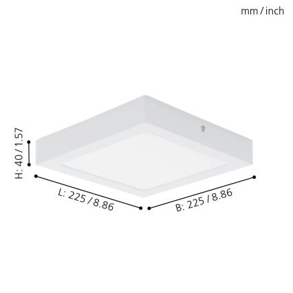 Eglo 78202 - LED-Deckenleuchte FUEVA LED/16,5W/230V