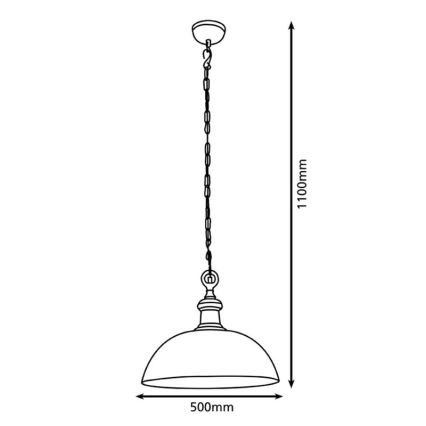 Eglo 78301 - Hängeleuchte EASINGTON 1xE27/60W/230V Ø 500 mm