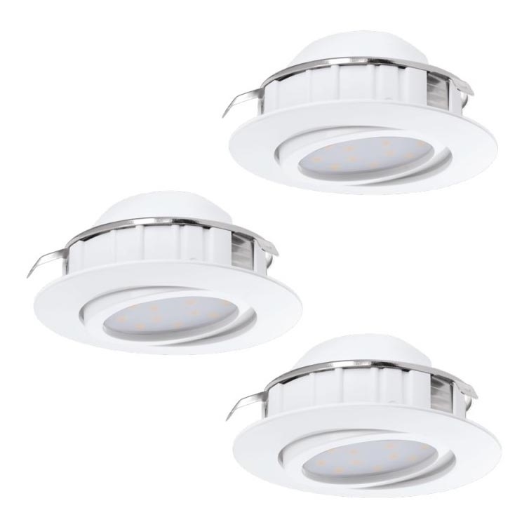 Eglo 78755 - SET 3x LED-Einbauleuchte PINEDA 1xLED/6W/230V 3000K weiß