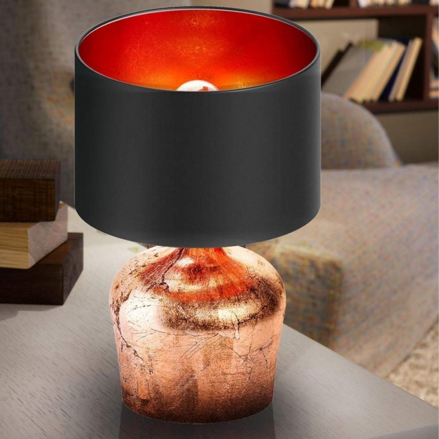 Eglo 78938 - Tischlampe MANALBA 1xE27/60W/230V kupfer