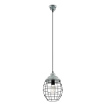 Eglo 79435 - Pendelleuchte an Kabel BAMPTON 1xE27/60W/230V grau/schwarz