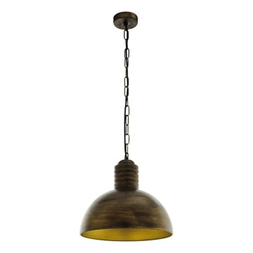 Eglo 79442 - Hängeleuchte an Kette GOLDING 1xE27/60W/230V Patina