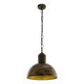 Eglo 79442 - Kronleuchter mit Kette GOLDING 1xE27/60W/230V Patina