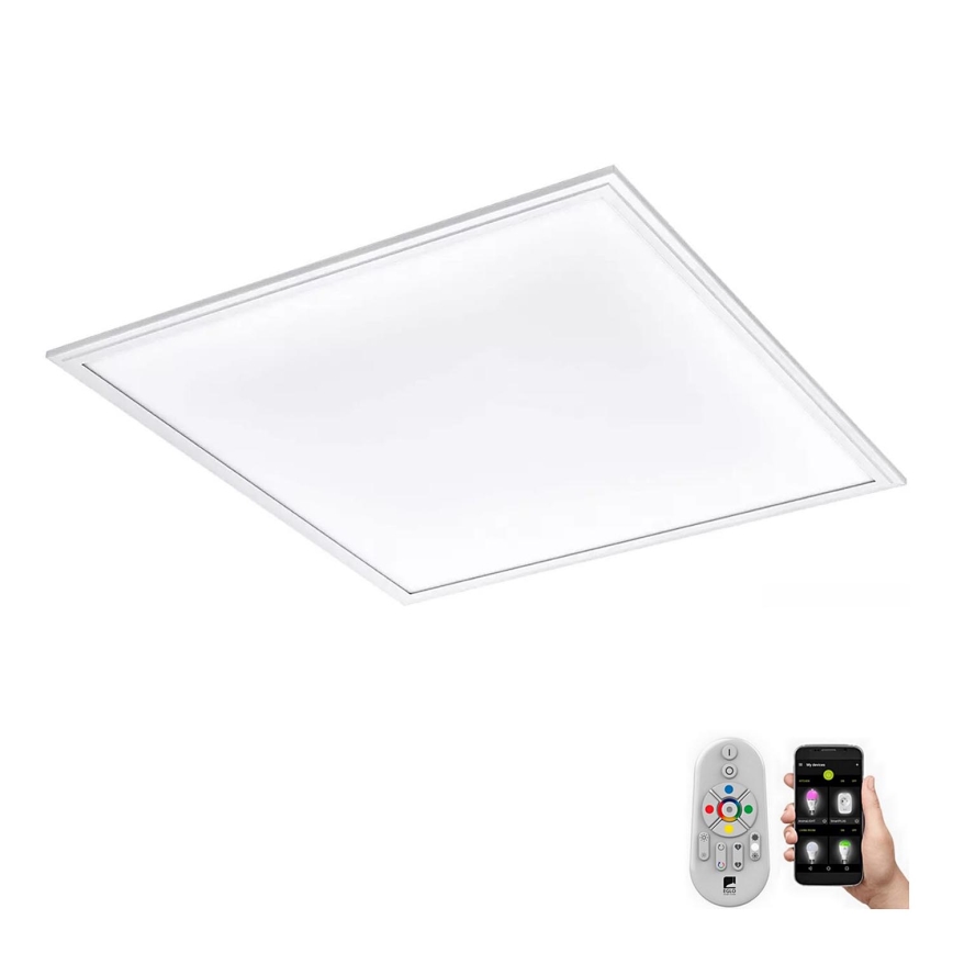 Eglo 79467 - Dimmbare LED-Deckenleuchte POZZALLO LED/21W/230V 2700-6500K 45x45 cm weiß + Fernbedienung