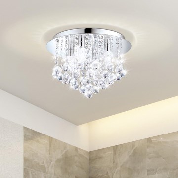 Eglo 79516 - LED-Deckenleuchte für Badezimmer MONTEPRANDONE 8xG9/3W/230V IP44 glänzendes Chrom
