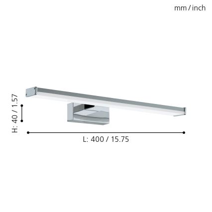 Eglo 79532 - LED-Spiegelbeleuchtung für Badezimmer SARNOR LED/7,4W/230V 40 cm IP44 Chrom