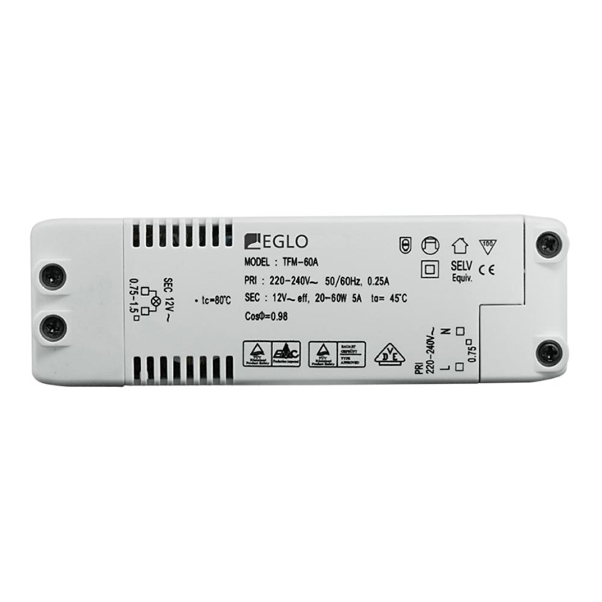 Eglo 80884 - Electrical transformer EINBAUSPOT 20 - 60W/230V/12V AC