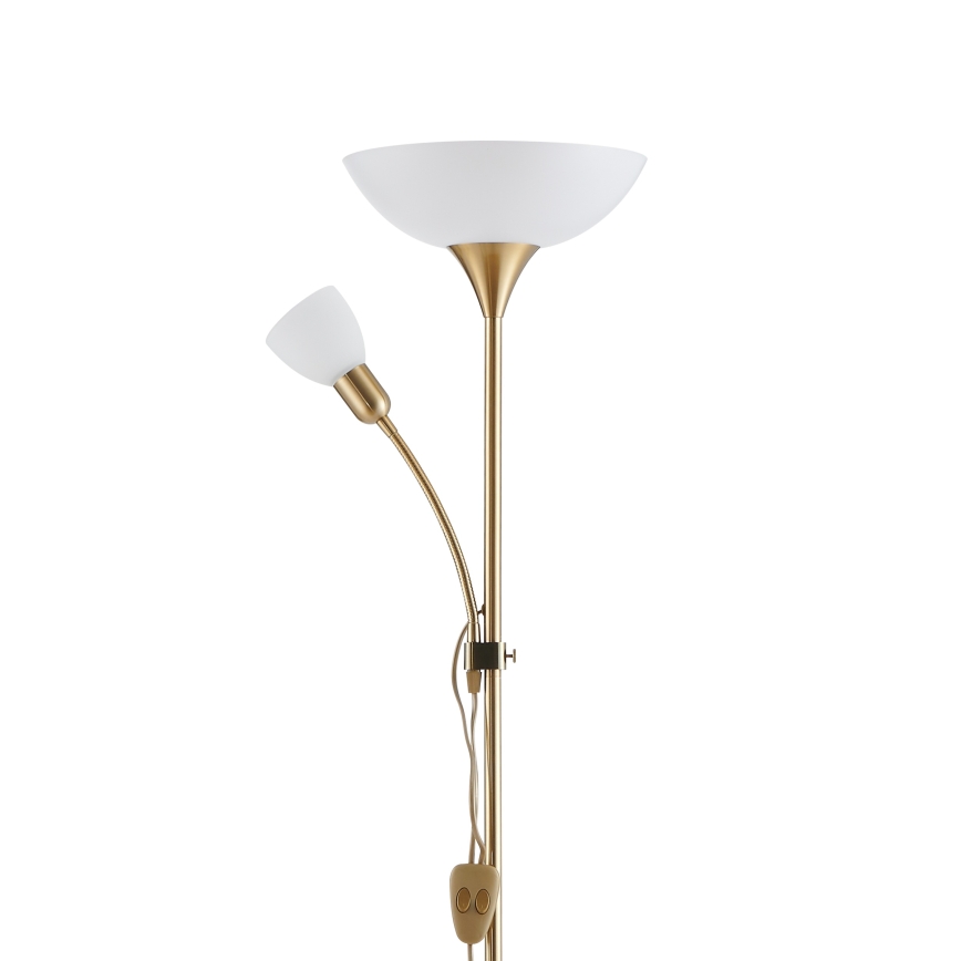 EGLO - Stehlampe 1xE27/60W + 1xE14/25W goldfarben