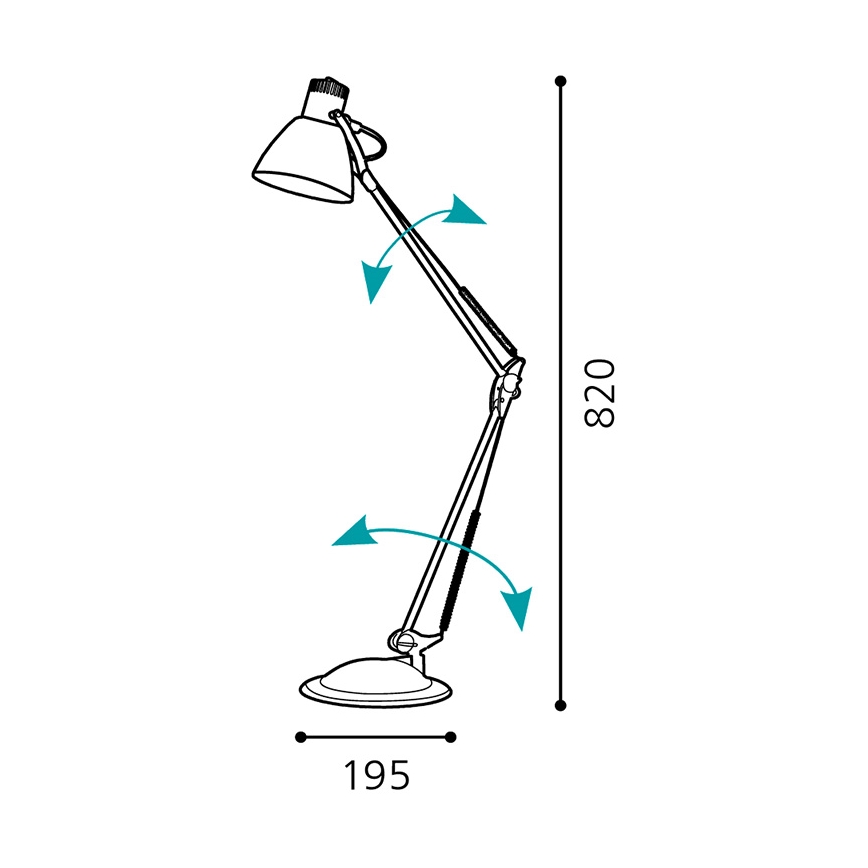Eglo 82939 - Tischlampe TIME 1xE27/60W/230V