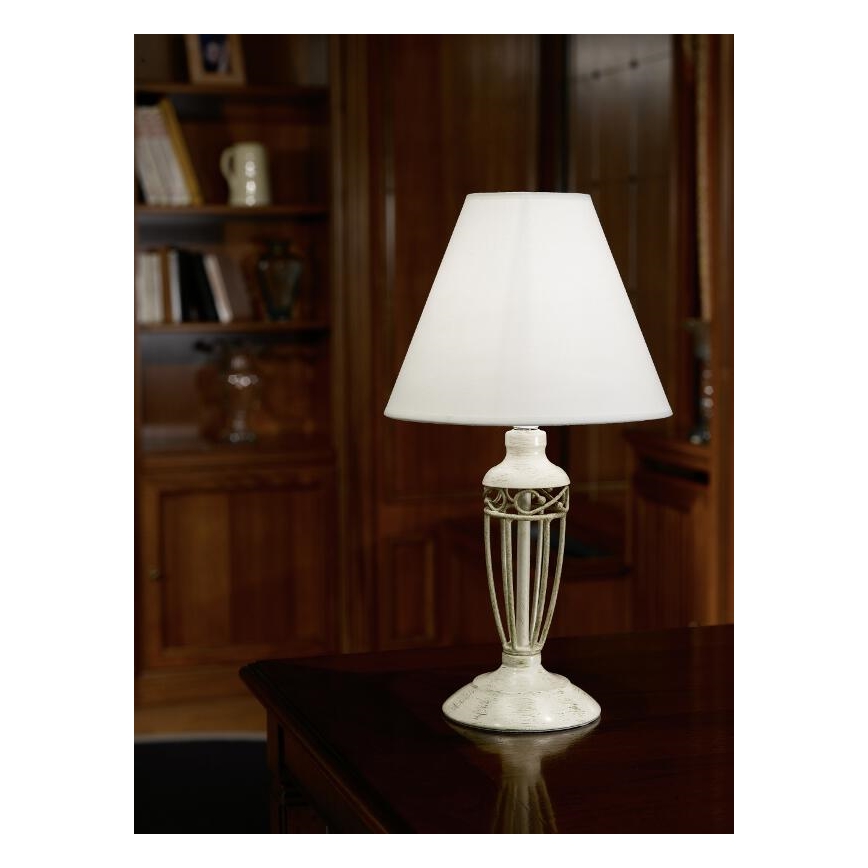 EGLO 83141 - Tischlampe ANTICA 1xE14/60W goldgelb / creme | Beleuchtung.de