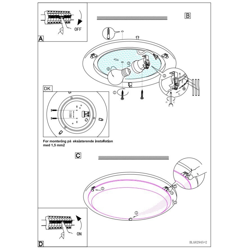 EGLO 83195 - Deckenleuchte PLANET3 1xE27/60W