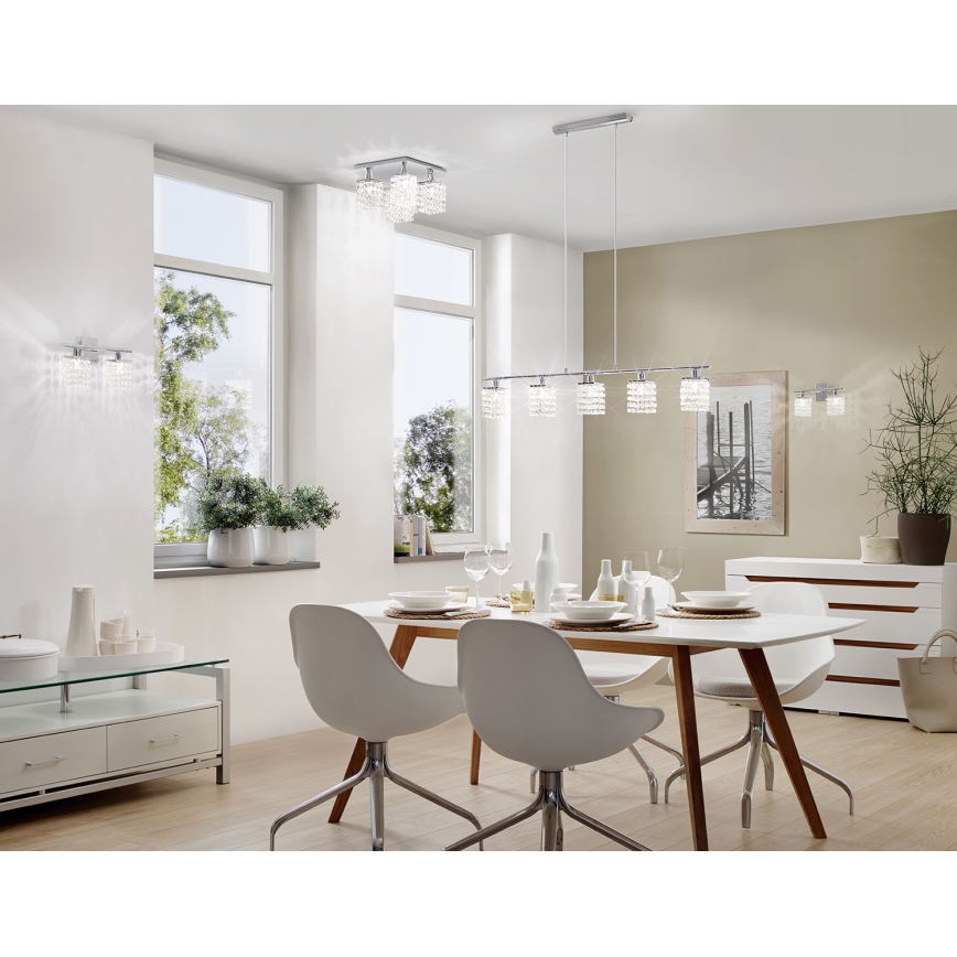 Eglo 85332 - Wand-Kristallleuchte PYTON 2xG9/33W/230V