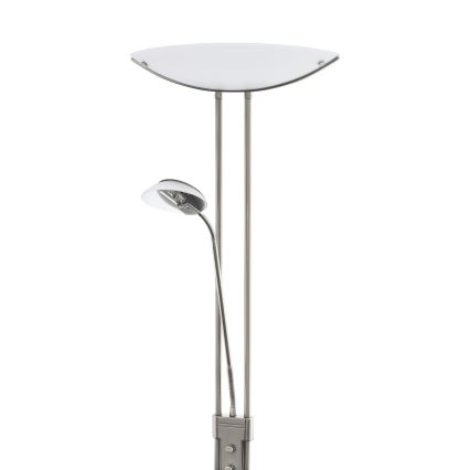 EGLO - Dimmbare Stehlampe BAYA 1xR7s/230W+1xG9/33W mattes Chrom