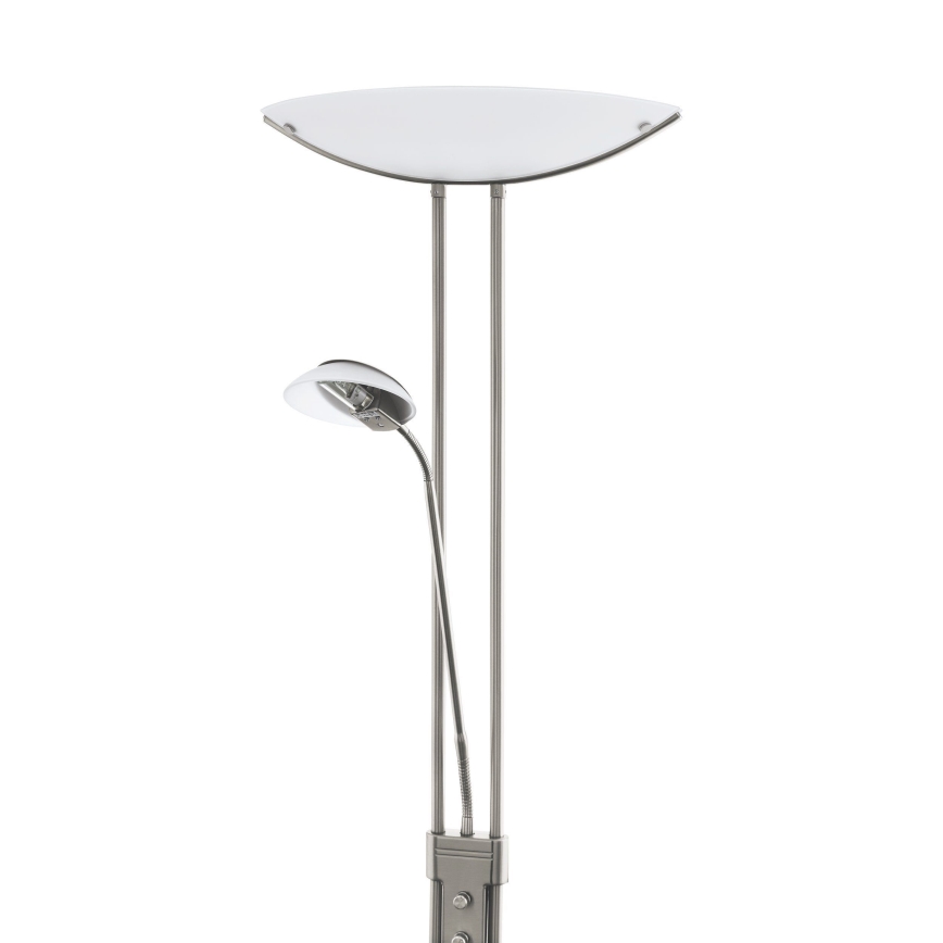 EGLO - Dimmbare Stehlampe BAYA 1xR7s/230W+1xG9/33W mattes Chrom