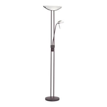 EGLO 85976 - Dimmbare Stehleuchte BAYA 1xR7s/230W+1xG9/33W antik-braun