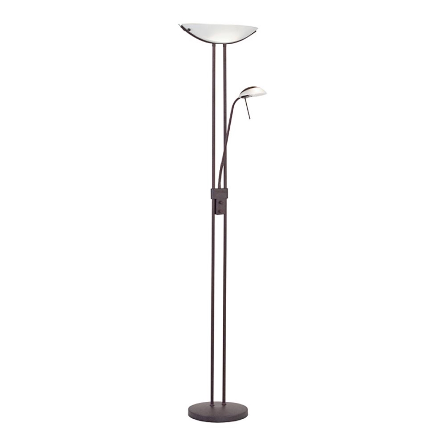 EGLO 85976 - Dimmbare Stehleuchte BAYA 1xR7s/230W+1xG9/33W antik-braun