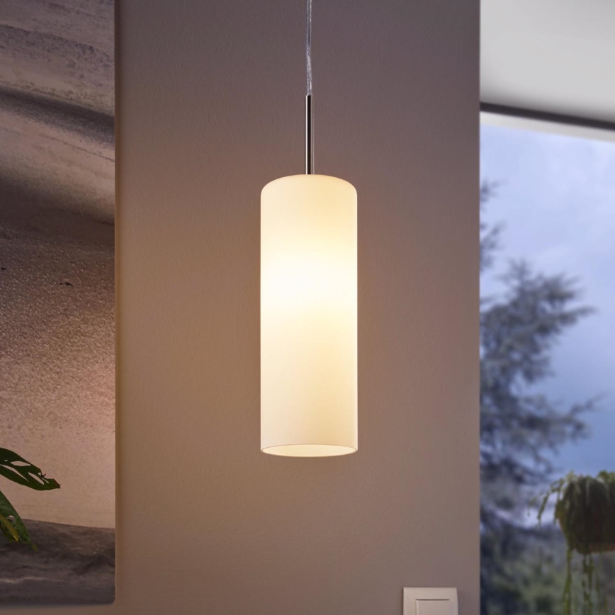 EGLO 85977 - Kronleuchter auf einer Litze TROY 3 1xE27/60W weiß