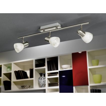EGLO 86215 - Bodové svítidlo ARES 1 3xE14/40W bílá