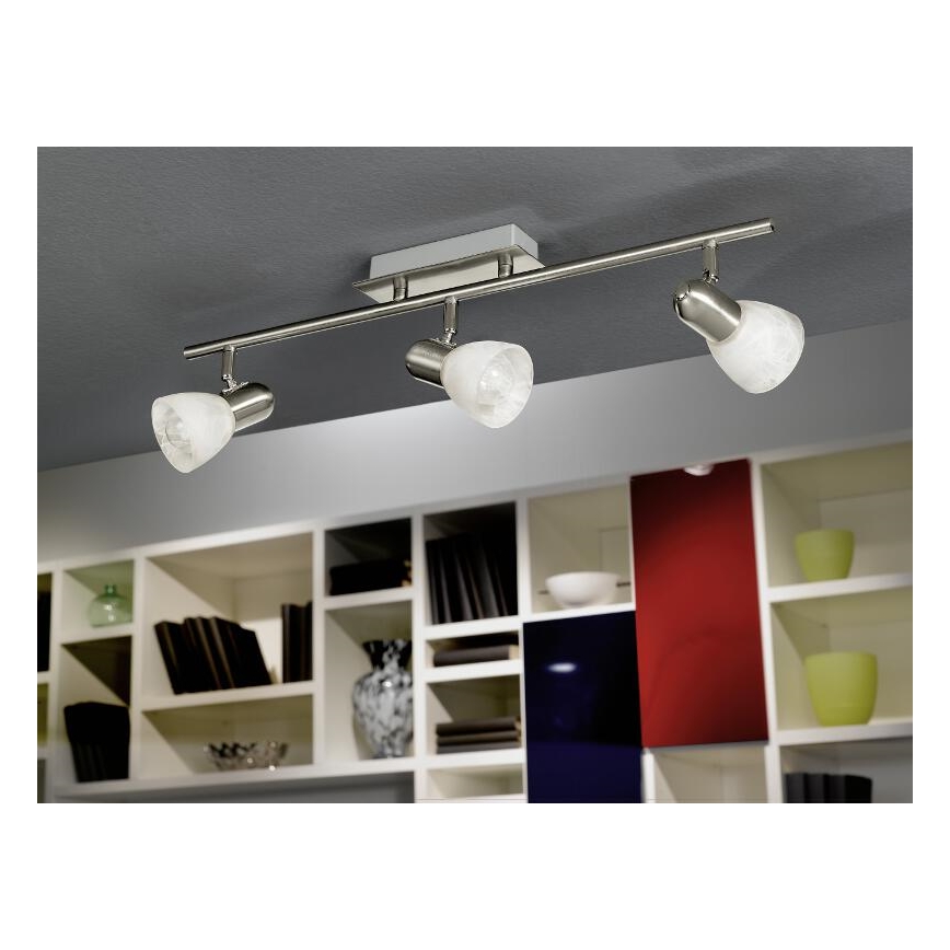 EGLO 86215 - Bodové svítidlo ARES 1 3xE14/40W bílá