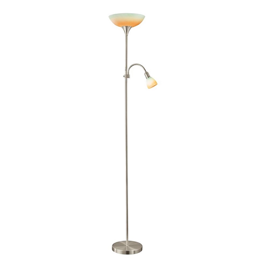 Stehlampe matt orange EGLO 1xE14/40W 1xE27/60W UP + Nickel - 86655 gelb / / 4